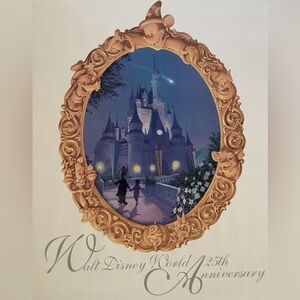 Disney‎ world 25th Anniversary Limited lithograph poster and music cassette tape